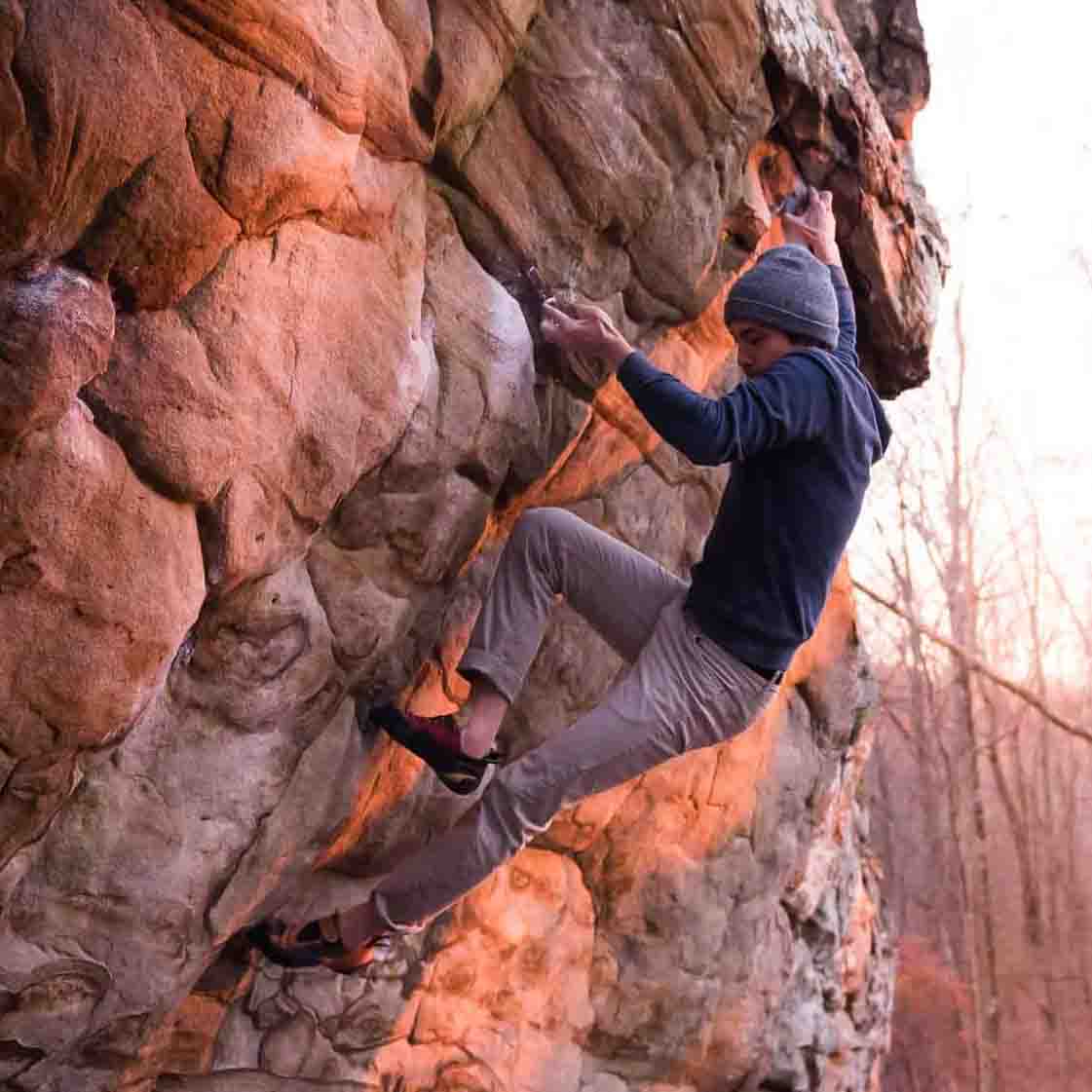 Ben climbing